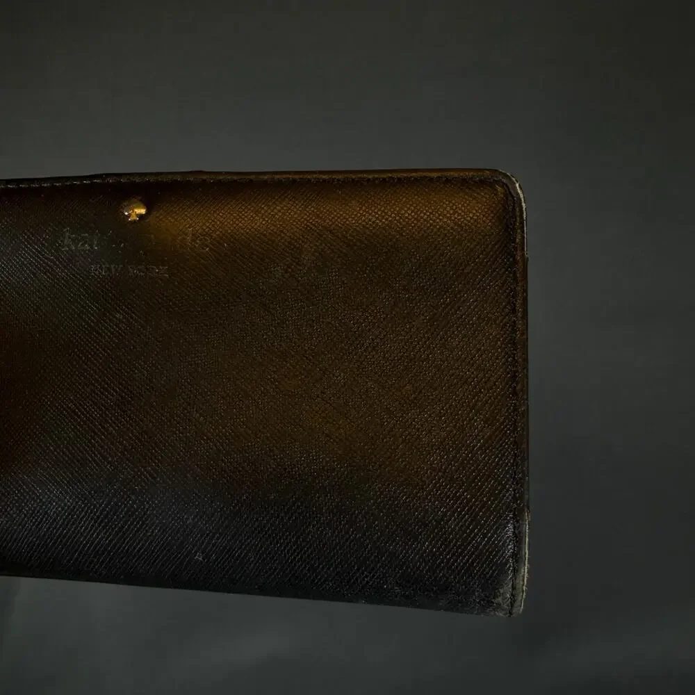 Kate Spade Schuyler Large Slim Bifold Saffiano Wallet Black